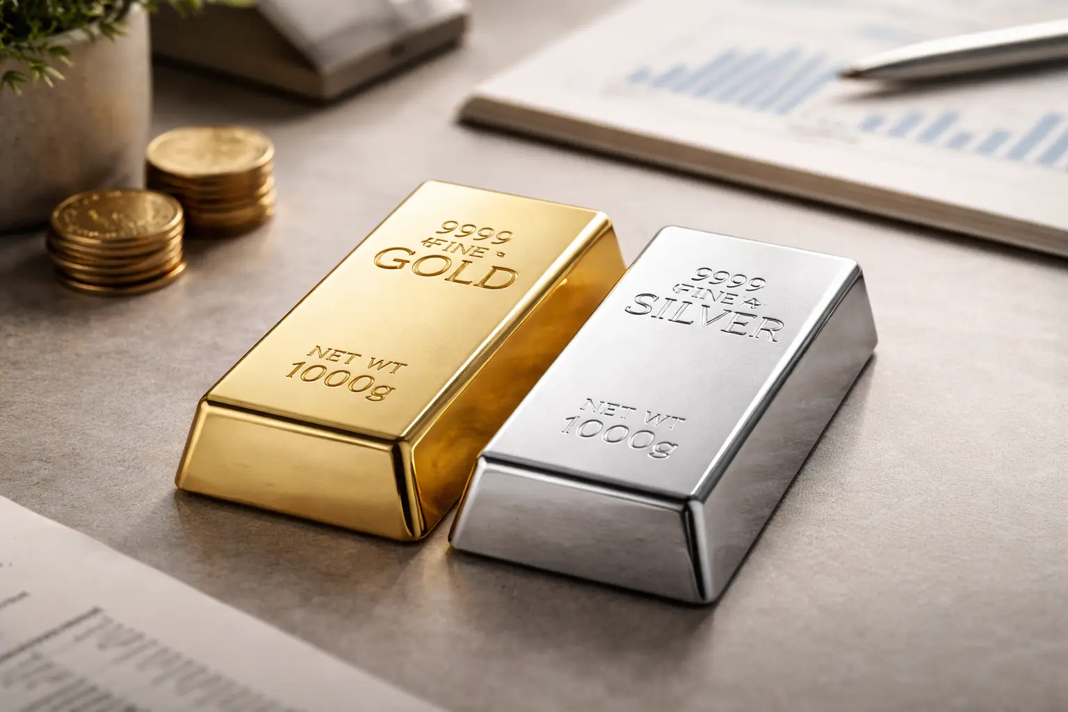 Gold and silver prices