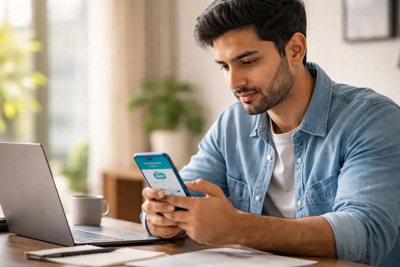 KreditBee loan app usage on smartphone by young professional