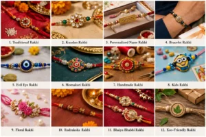 Best Rakhi designs including traditional, Kundan, personalized, floral and modern bracelet styles