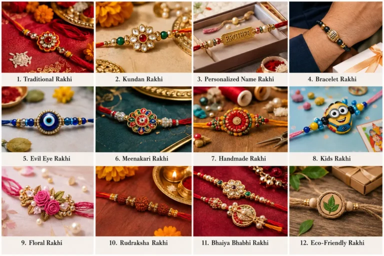 Best Rakhi designs including traditional, Kundan, personalized, floral and modern bracelet styles