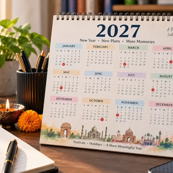 2027 calendar with holidays in India