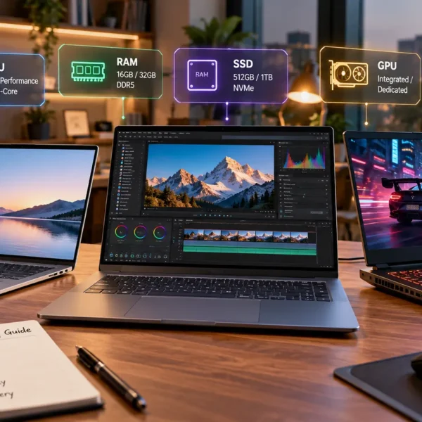 Best laptop configuration guide showing different laptop types and hardware specifications