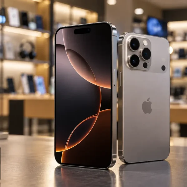 iPhone 17 Pro Max shown in a premium technology setting representing the Croma discount offer