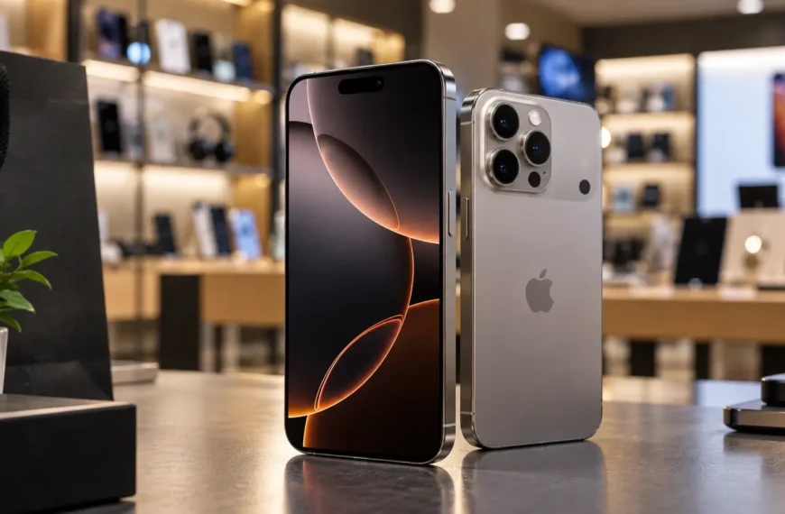 iPhone 17 Pro Max shown in a premium technology setting representing the Croma discount offer