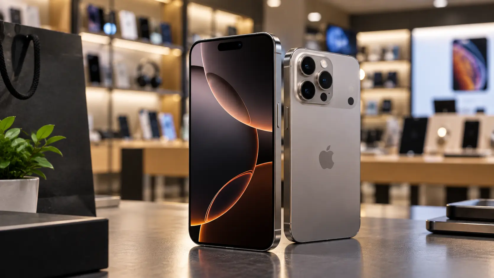 iPhone 17 Pro Max shown in a premium technology setting representing the Croma discount offer