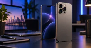 iPhone 18 Pro concept shown in a premium technology editorial setting