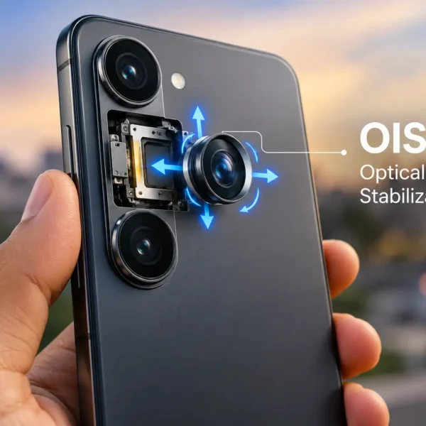 OIS camera optical image stabilization inside a smartphone