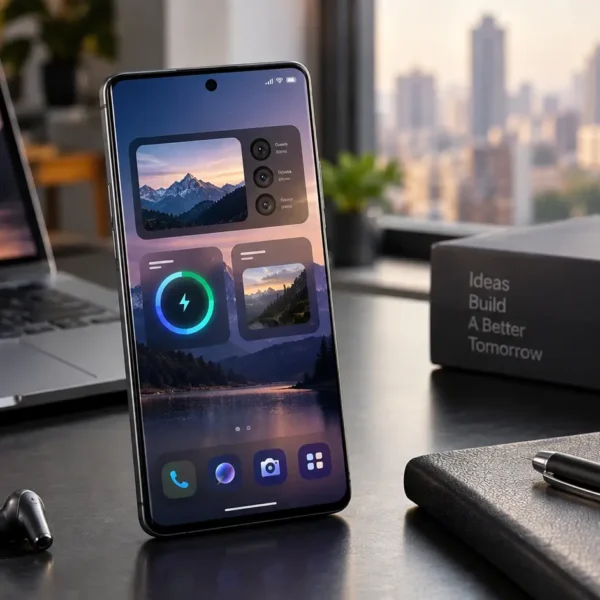 Conceptual premium Android smartphone representing the upcoming OPPO Find X10 Pro in an Indian technology workspace