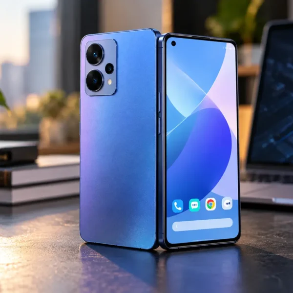 OPPO Reno7 Pro 5G-style premium smartphone shown on a modern technology desk