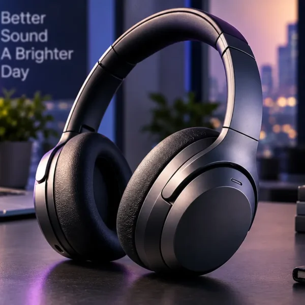 Conceptual premium wireless noise-cancelling headphones representing Sony's new WH-1000XM4C