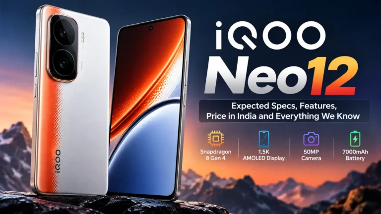 iQOO Neo12 smartphone launch and specifications.