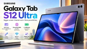 Samsung Galaxy Tab S12 Ultra tablet with S Pen.